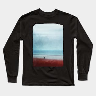 Beach Walk Photo Painting Long Sleeve T-Shirt